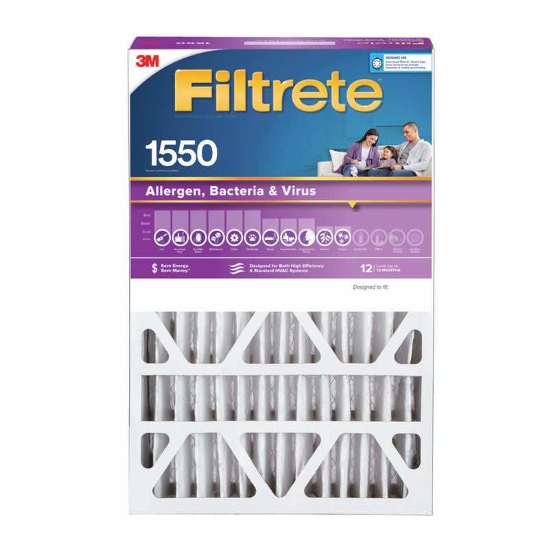 FILTRETE - Filtrete Ultra 25 in. W X 20 in. H X 4 in. D Polyester 12 MERV Pleated Allergen Air Filter 1 pk - Case of 4