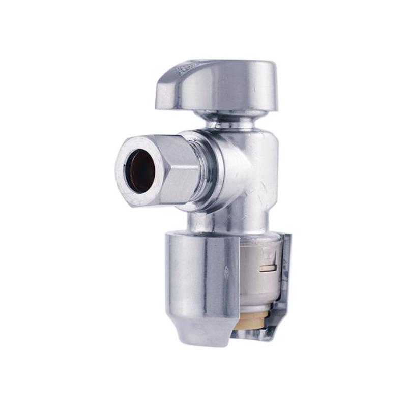 SHARKBITE - SharkBite 1/2 in. Compression X 3/8 in. Compression Brass Angle Stop Valve