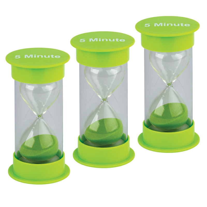TEACHER CREATED RESOURCES - 5 Minute Sand Timer, Medium, Pack of 3