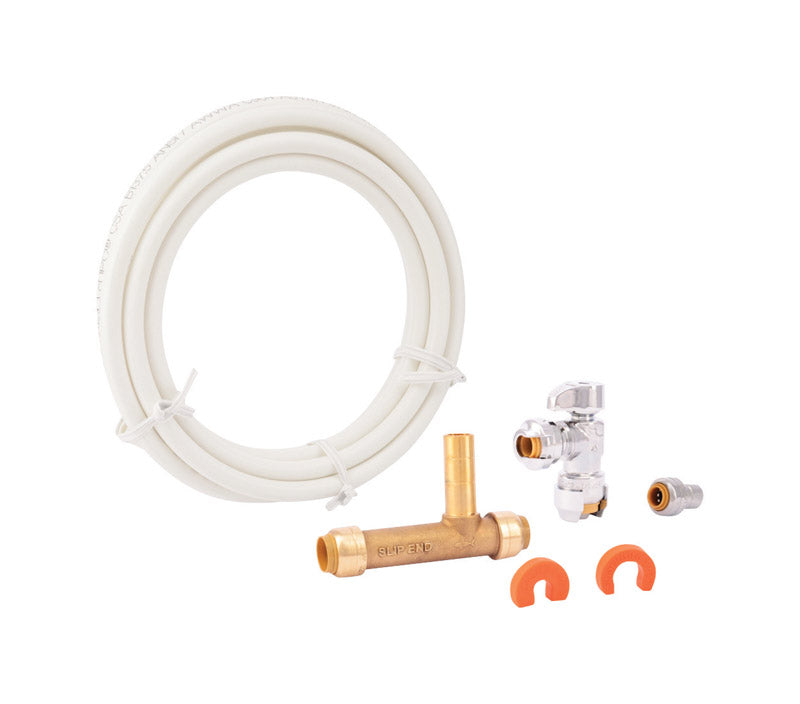SHARKBITE - SharkBite 1/4 in. Push Fit X 1/4 in. D Push to Fit 10 ft. Brass Ice Maker Connection Kit