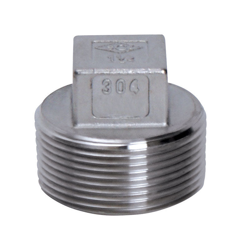 SMITH-COOPER - Smith-Cooper 1 in. MPT X 1 in. D MPT Stainless Steel Square Head Plug
