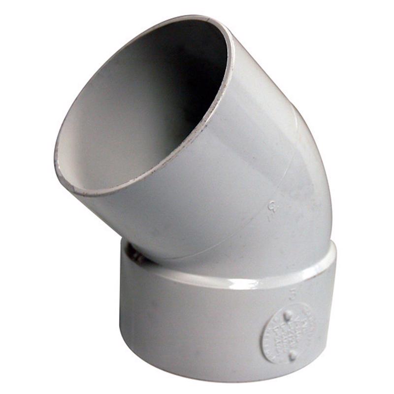 PLASTIC TRENDS - NDS Schedule 35 4 in. Hub each X 4 in. D Spigot PVC Elbow 1 pk [4P03ST]