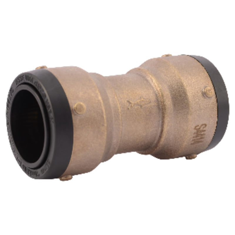SHARKBITE - SharkBite Push to Connect 1-1/4 in. 1-1/4 in. D Brass Straight Coupling