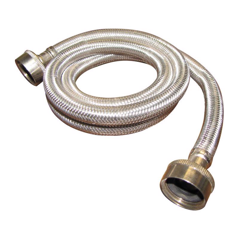 PLUMB PAK - Plumb Pak 3/4 in. FHT X 3/4 in. D FHT 4 ft. Stainless Steel Washing Machine Hose