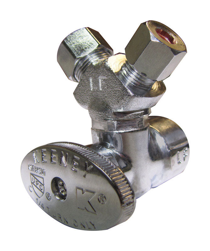 PLUMB PAK - Plumb Pak 1/2 in. FIP X 3/8 in. Compression Brass 3-Way Valve [PP2902VLF]