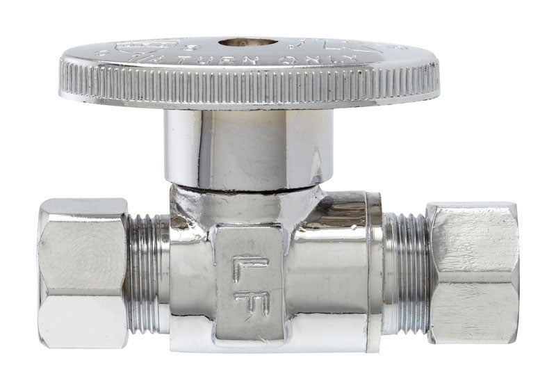 PLUMB PAK - Plumb Pak 3/8 in. Compression X 3/8 in. Compression Brass Straight Valve