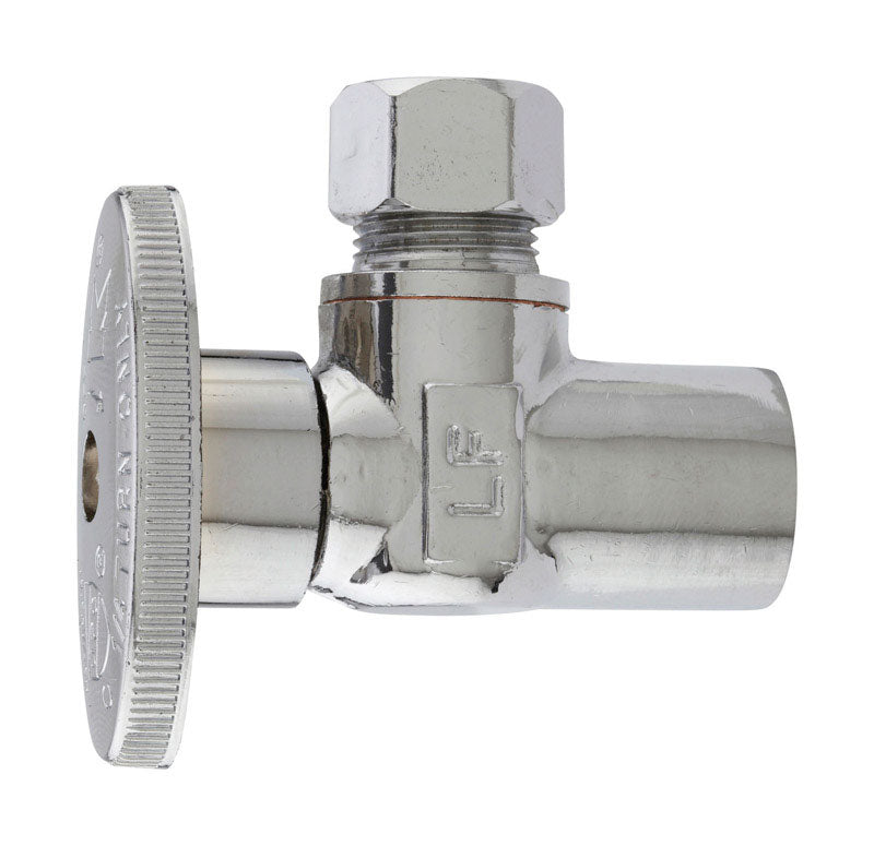 PLUMB PAK - Plumb Pak 1/2 in. Copper Sweat X 3/8 in. Compression Brass Angle Valve