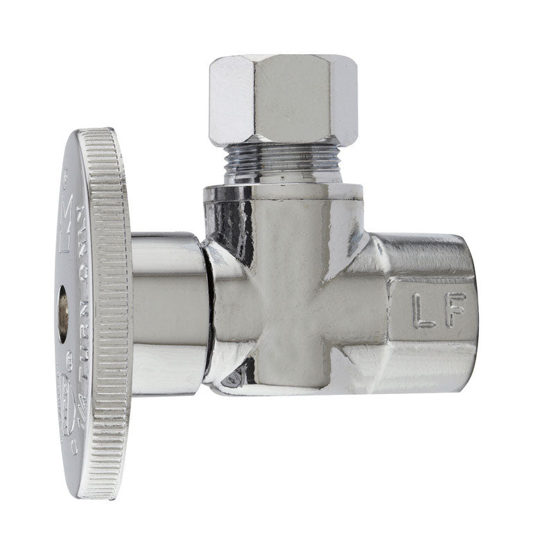 PLUMB PAK - Plumb Pak 3/8 in. FIP in. X 3/8 in. Compression Brass Angle Valve