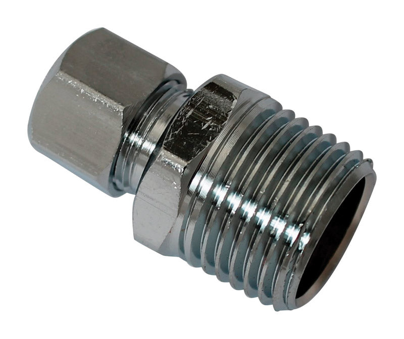 PLUMB PAK - Plumb Pak 1/2 in. MIP X 3/8 in. D Compression Brass Straight Connector