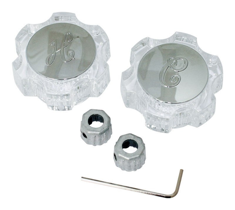 PLUMB PAK - Plumb Pak Chrome Bathroom and Kitchen Faucet Handles [PP805-2]