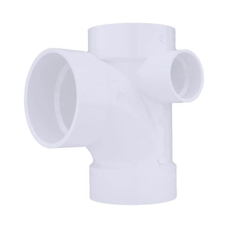 CHARLOTTE PIPE - Charlotte Pipe Schedule 40 3 in. Hub X 3 in. D Hub PVC Sanitary Tee 1 pk [PVC004170800]