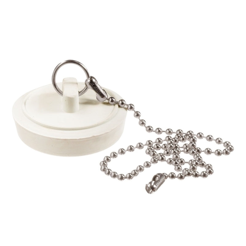 PLUMB PAK - Plumb Pak 1 in. White Rubber Drain Stopper