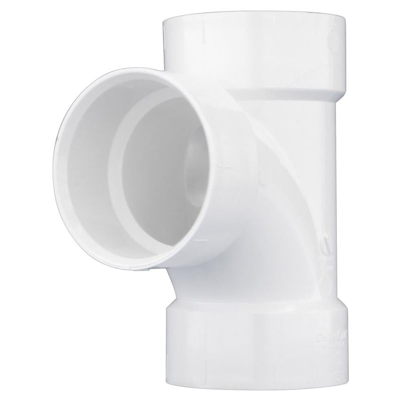 CHARLOTTE PIPE - Charlotte Pipe Schedule 40 3 in. Hub X 3 in. D Hub PVC Sanitary Tee with Left Side Inlet 1 pk