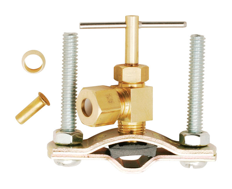 PLUMB PAK - Plumb Pak 1/4 in. Brass Saddle Valve [PP25502LF]