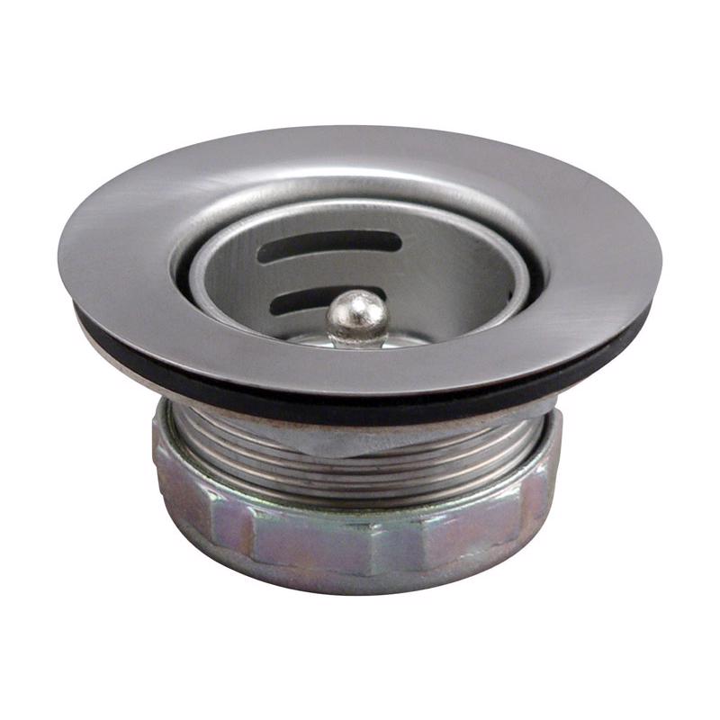PLUMB PAK - Plumb Pak Jr. Duo 2-1/2 in. D Chrome-Plated Stainless Steel Sink Strainer Silver