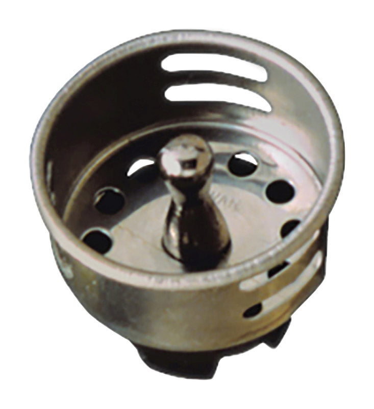 PLUMB PAK - Plumb Pak Jr. Duo 2-9/16 in. D Brushed Stainless Steel Strainer Basket Silver