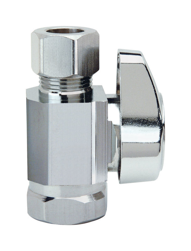 BRASSCRAFT - BrassCraft 1/2 in. FIP outlets Compression Brass Straight Stop Valve
