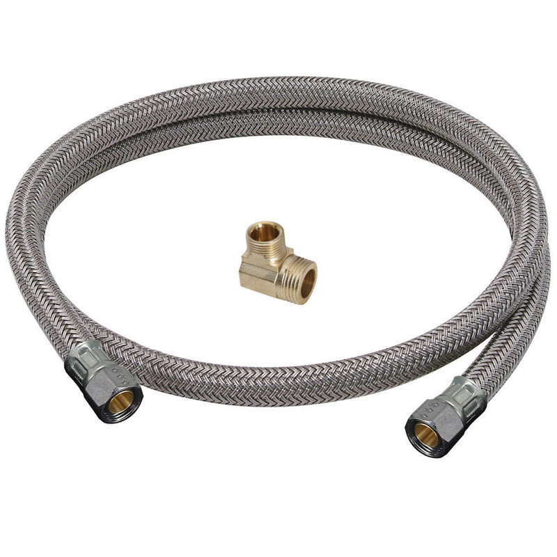 BRASSCRAFT - BrassCraft Speedi Plumb Plus 3/8 in. Compression pc X 3/8 in. D Compression 48 in. Steel Dishwasher