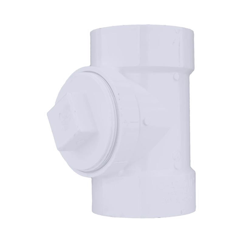 CHARLOTTE PIPE - Charlotte Pipe 4 in. Hub X 4 in. D Hub PVC Cleanout Tee 1 pk
