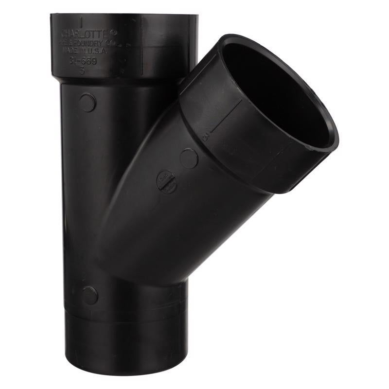 CHARLOTTE PIPE - Charlotte Pipe 3 in. Spigot X 3 in. D Hub ABS Street Wye