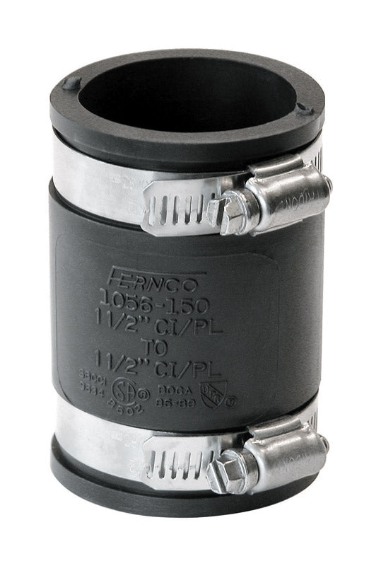 FERNCO - Fernco Schedule 40 1-1/2 in. Hub each X 1-1/2 in. D Hub PVC Flexible Coupling 1 pk