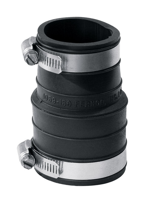FERNCO - Fernco Schedule 40 1-1/2 in. Socket X 1-1/2 in. D Socket PVC Flexible Coupling 1 pk [P1059-150]