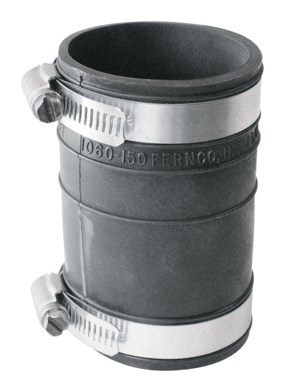 FERNCO - Fernco Schedule 40 1-1/2 in. Socket X 1-1/2 in. D Socket PVC Flexible Coupling 1 pk [P1060-150]