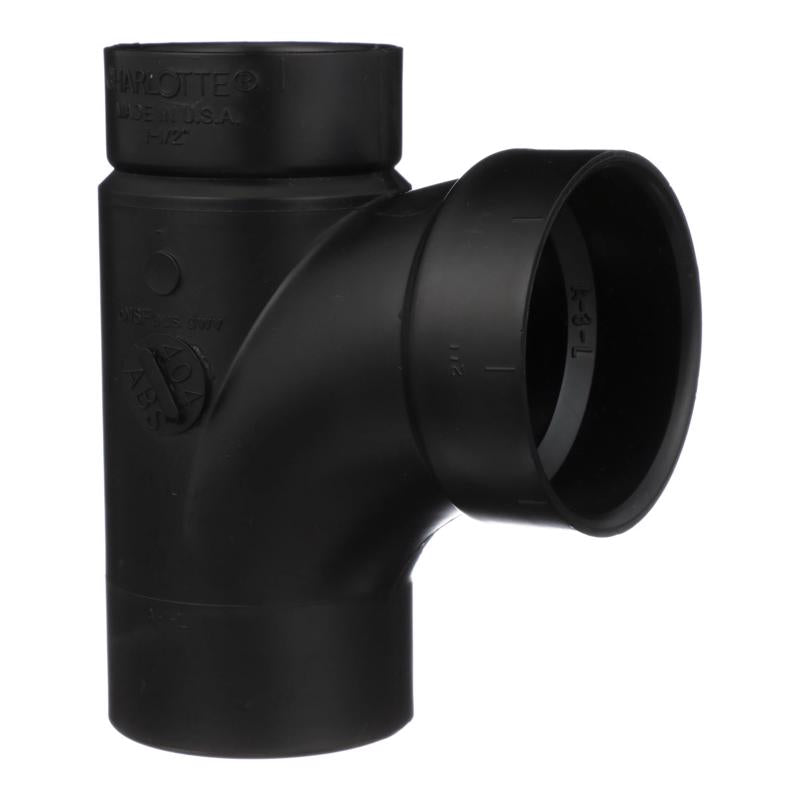 CHARLOTTE PIPE - Charlotte Pipe 2 in. Spigot X 1-1/2 in. D Hub ABS Sanitary Street Tee