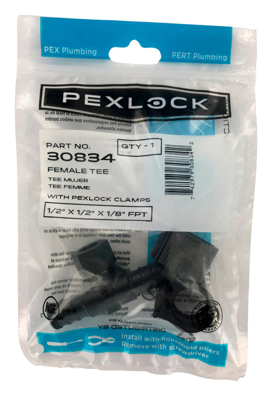 SMITH-COOPER - Smith-Cooper PEXLock 1/2 in. PEX X 1/8 in. D PEX PPSU Reducing Tee