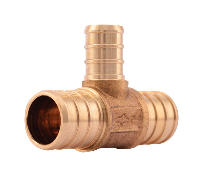 SHARKBITE - SharkBite 3/4 in. Barb X 3/4 in. D Barb Brass Reducing Tee