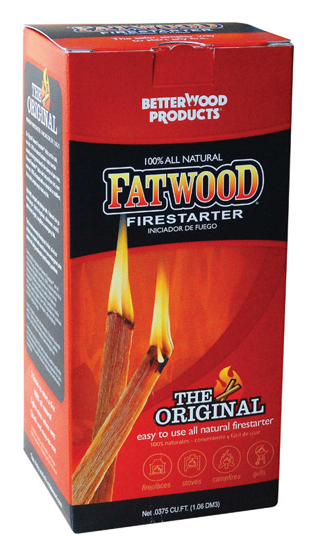 BETTER WOOD PRODUCTS - Better Wood Products Fatwood Pine Resin Stick Fire Starter 15 min 1.5 lb - Case of 16