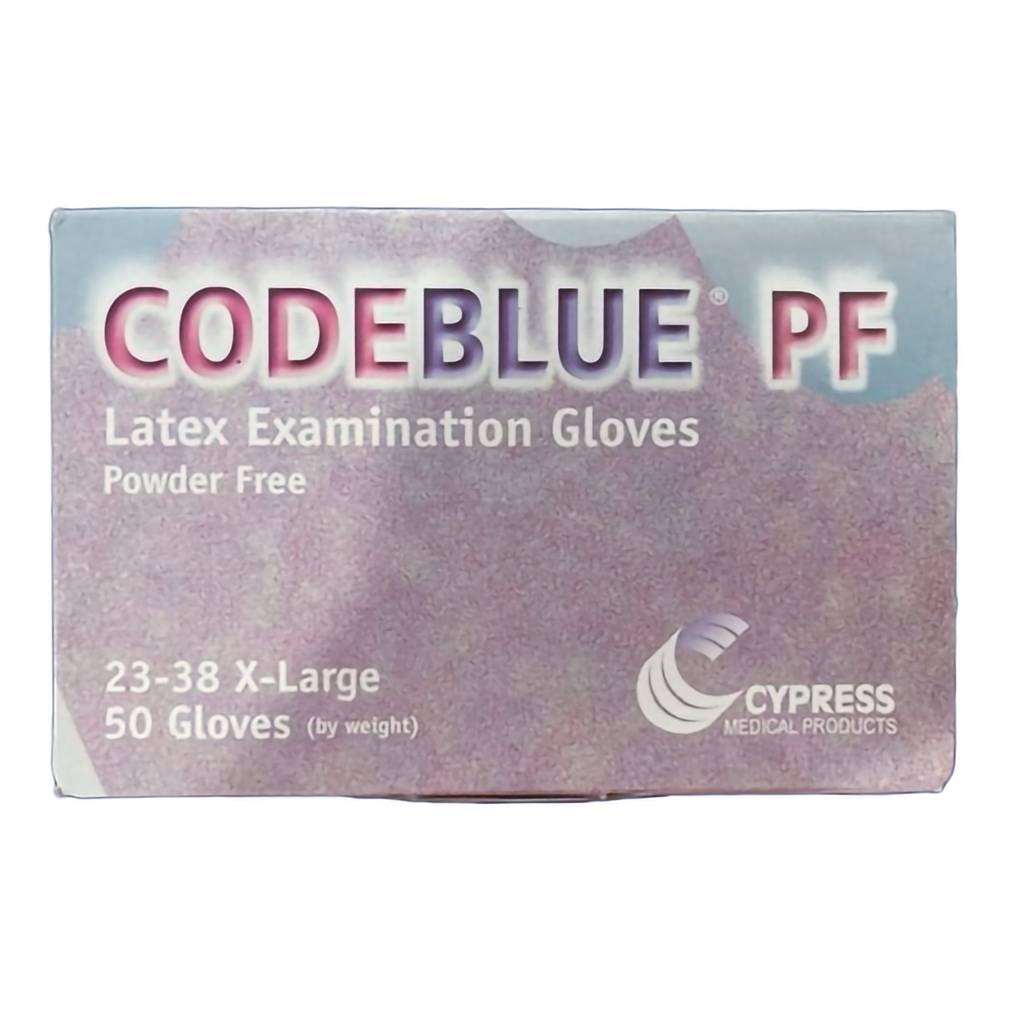 McKesson Brand - Exam Glove CODEBLUE® PF X-Large NonSterile Latex Extended Cuff Length Fully Textured Blue Not Rated [1/BX]