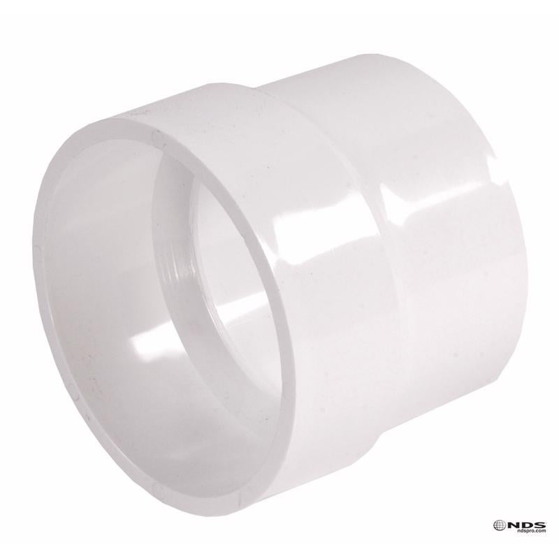 PLASTIC TRENDS - NDS Schedule 35 4 in. Hub each X 4 in. D Hub PVC Adapter 1 pk