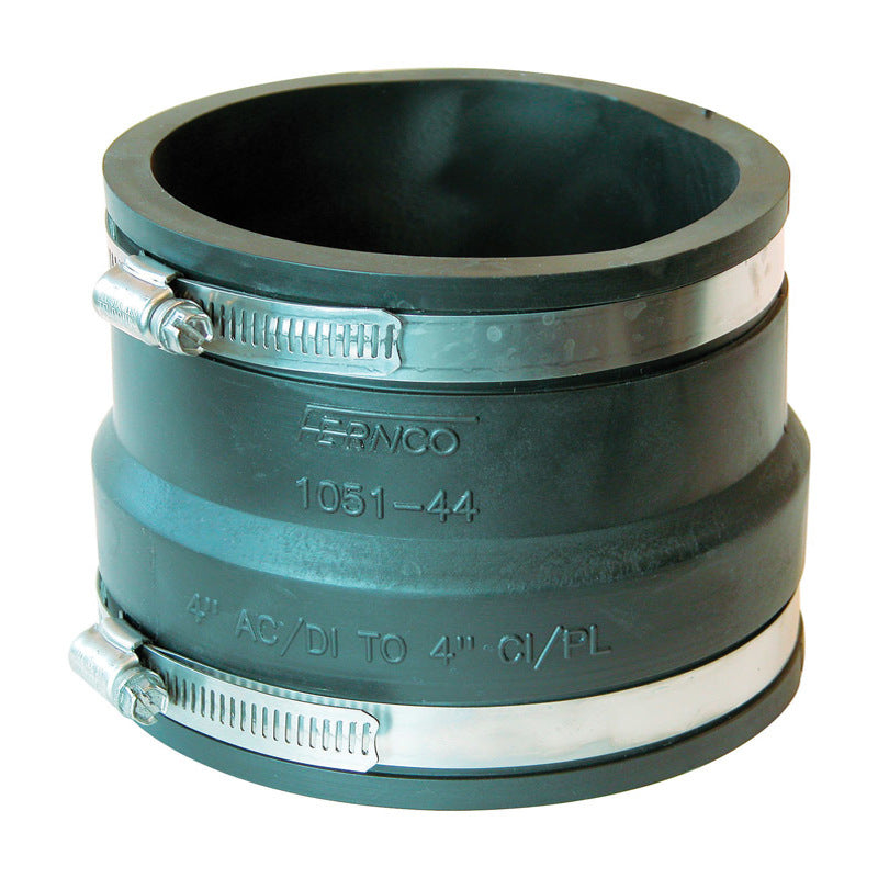 FERNCO - Fernco 4 in. Hub each X 4 in. D Hub Plastic Flexible Coupling