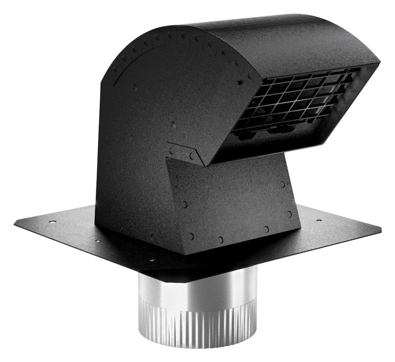 IMPERIAL - Imperial R2 9 in. L X 4 in. D Black/Silver Aluminum Roof Cap with Collar - Case of 3