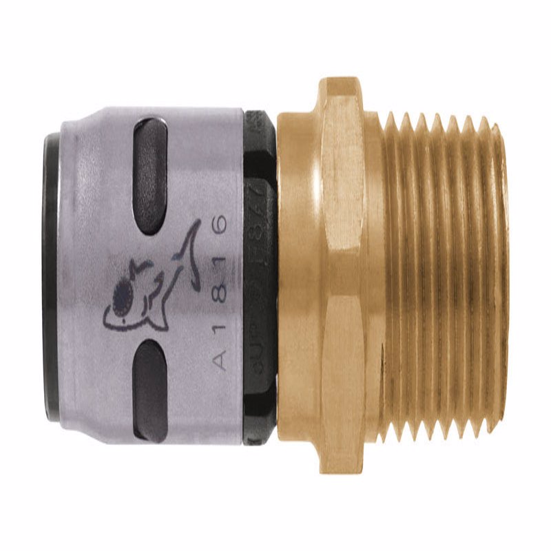 SHARKBITE - SharkBite EvoPEX 3/4 in. MPT X 3/4 in. D Push Brass/Plastic Male Connector