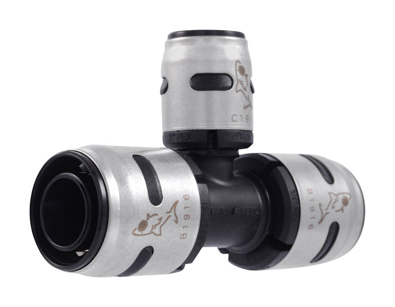 SHARKBITE - SharkBite EvoPEX 3/4 in. Push X 3/4 in. D Push Brass Reducing Tee