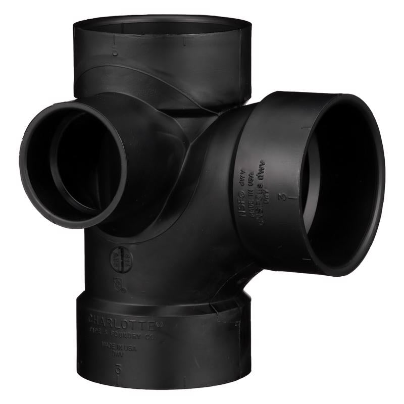 CHARLOTTE PIPE - Charlotte Pipe 3 in. Hub X 3 in. D Hub ABS Sanitary Street Tee [ABS004160800HA]