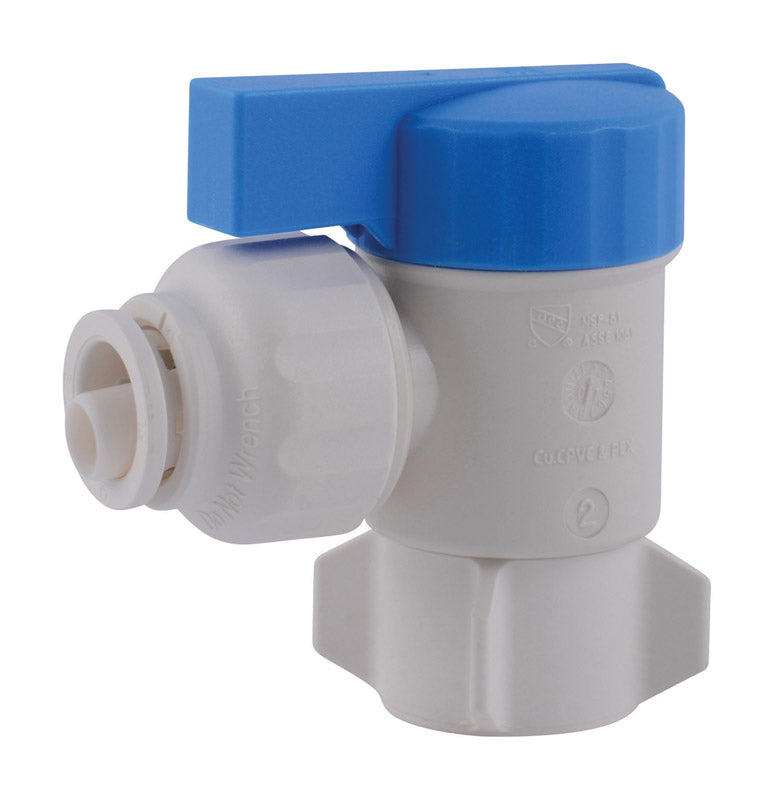 SHARKBITE - SharkBite Quick Connect 1/2 in. FPT X 1/2 in. FPT Plastic Angle Stop Valve