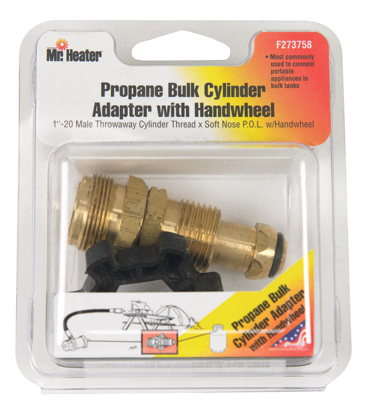 MR. HEATER - Mr. Heater Brass/Plastic Restricted Flow Soft Nose P.O.L. Cylinder Adapter