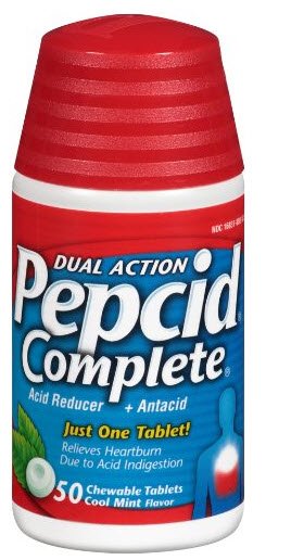 Johnson & Johnson Consumer - Antacid Pepcid® Complete 800 mg - 165 mg - 10 mg Strength Chewable Tablet 50 per Bottle [1/BT]