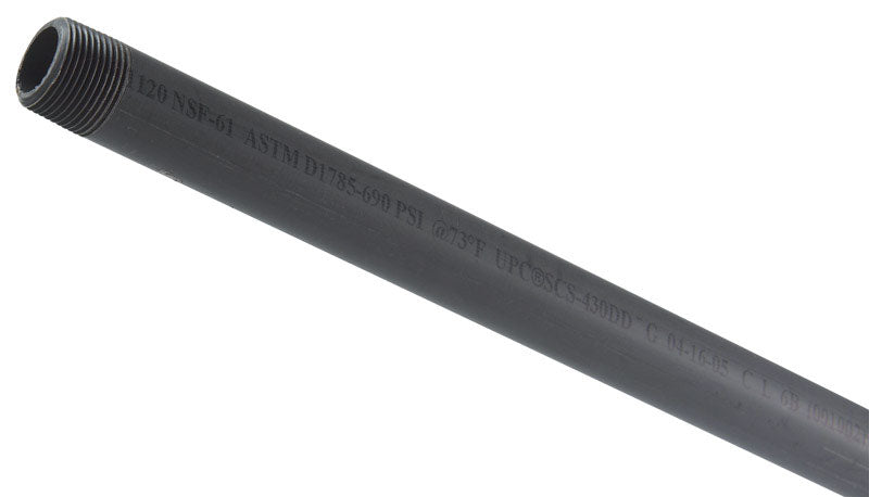 B & K - BK Products Schedule 80 PVC Nipple 3/4 in. D X 48 M L 345 psi