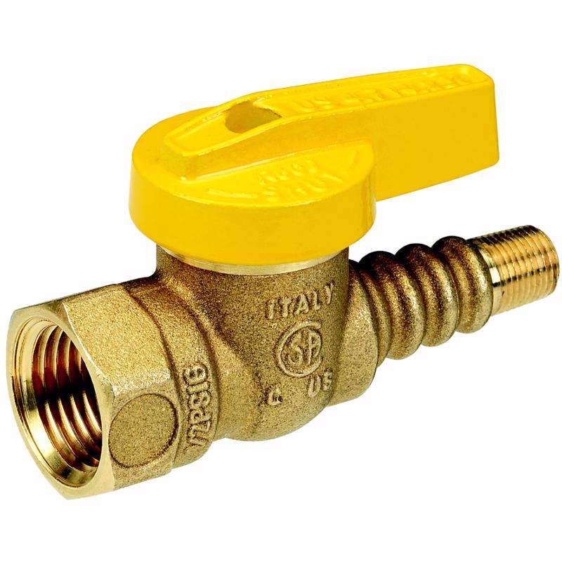 B & K - Homewerks Texas Pattern 1/2 in. Brass Flare x FIP Gas Ball Valve