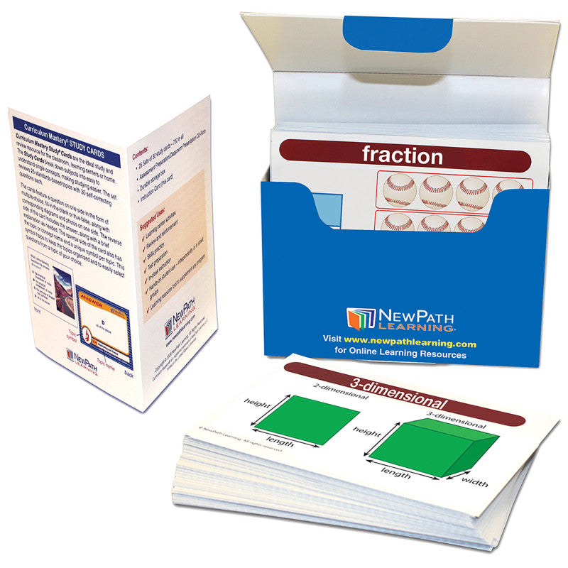 NEWPATH LEARNING - Math Vocabulary Flash Cards, Grades 1-2
