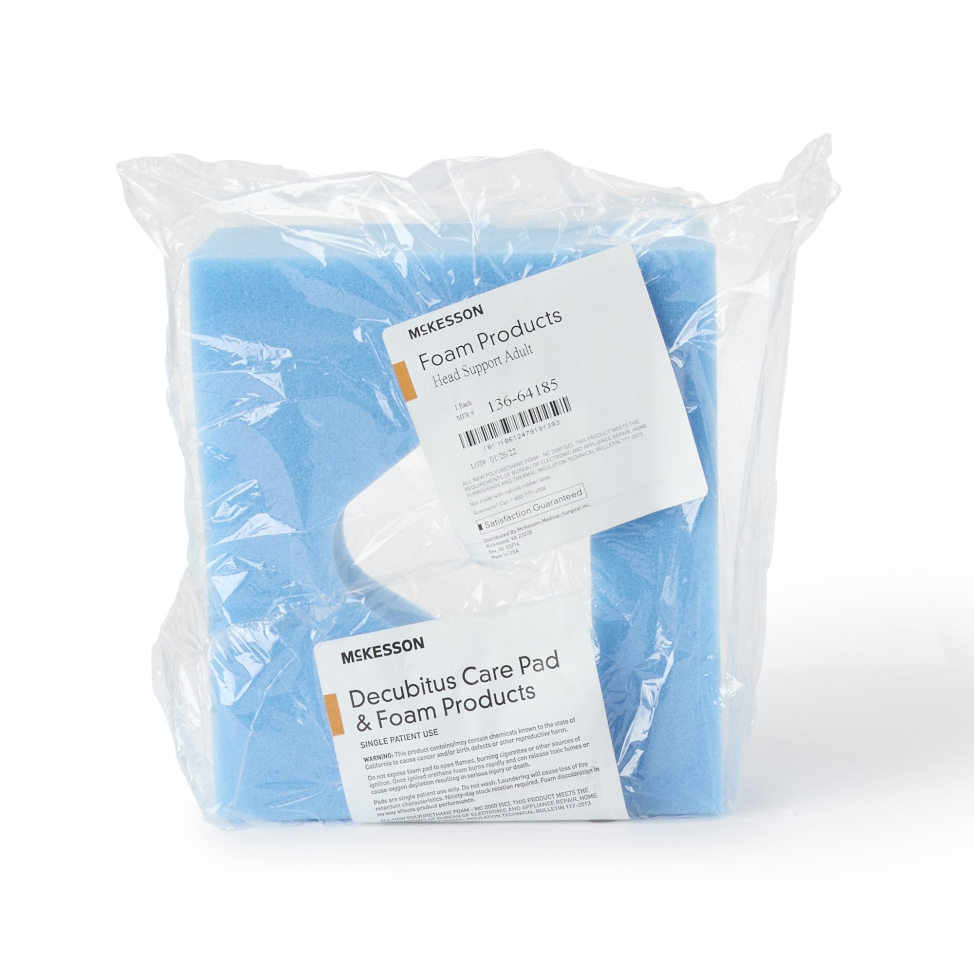 McKesson Brand - Head Positioner McKesson 9 W X 8 D X 4-1/2 H Inch Foam Freestanding [1/EA]