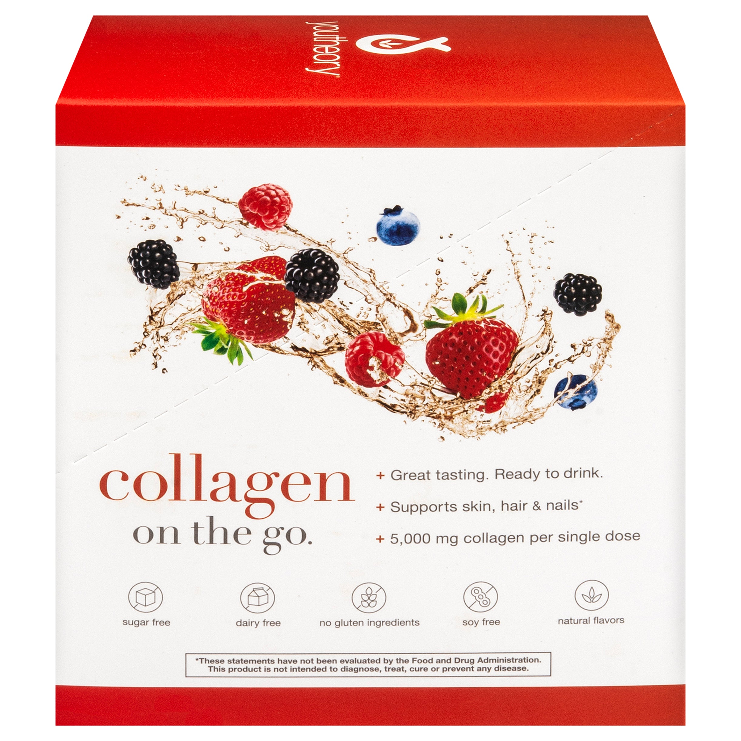 Youtheory Collagen Liquid Packets (Natural Berry), 12 ct. - Case of 1
