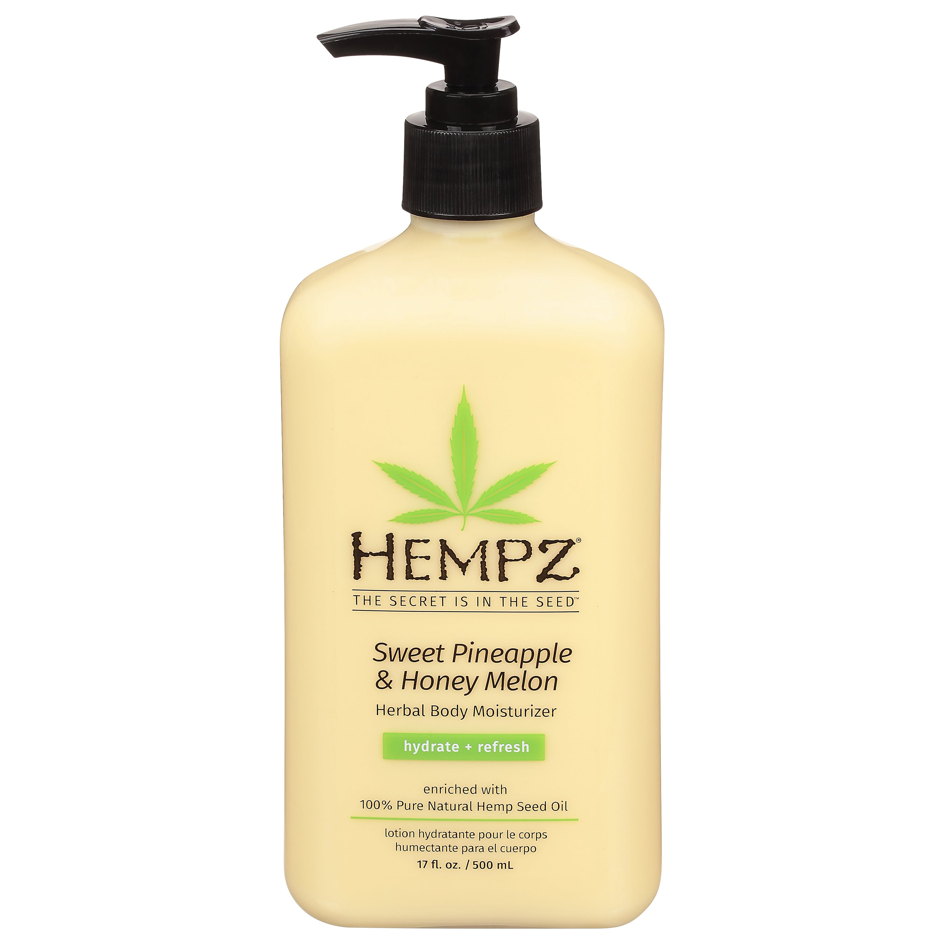 Hempz Hydrate + Refresh Sweet Pineapple & Honey Melon Herbal Body Moisturizer 17 fl oz - Case of 1