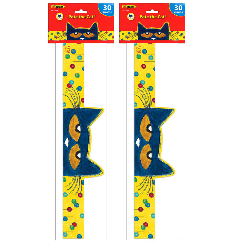 TEACHER CREATED RESOURCES - Pete the Cat Crowns, 30 Per Pack, 2 Packs