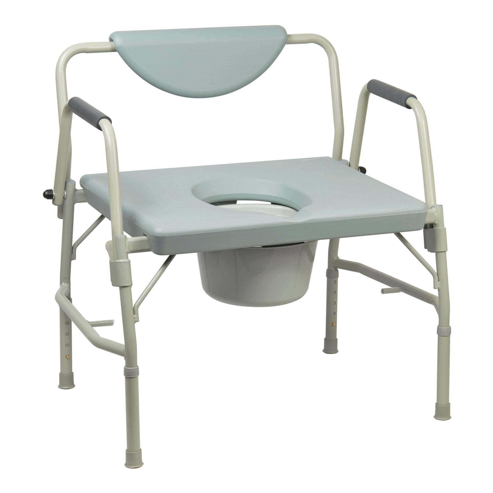 McKesson Brand - Commode Chair McKesson Drop Arms Steel Frame Padded Backrest 23-1/4 Inch Seat Width 1000 lbs. Weight Capacity [1/EA]