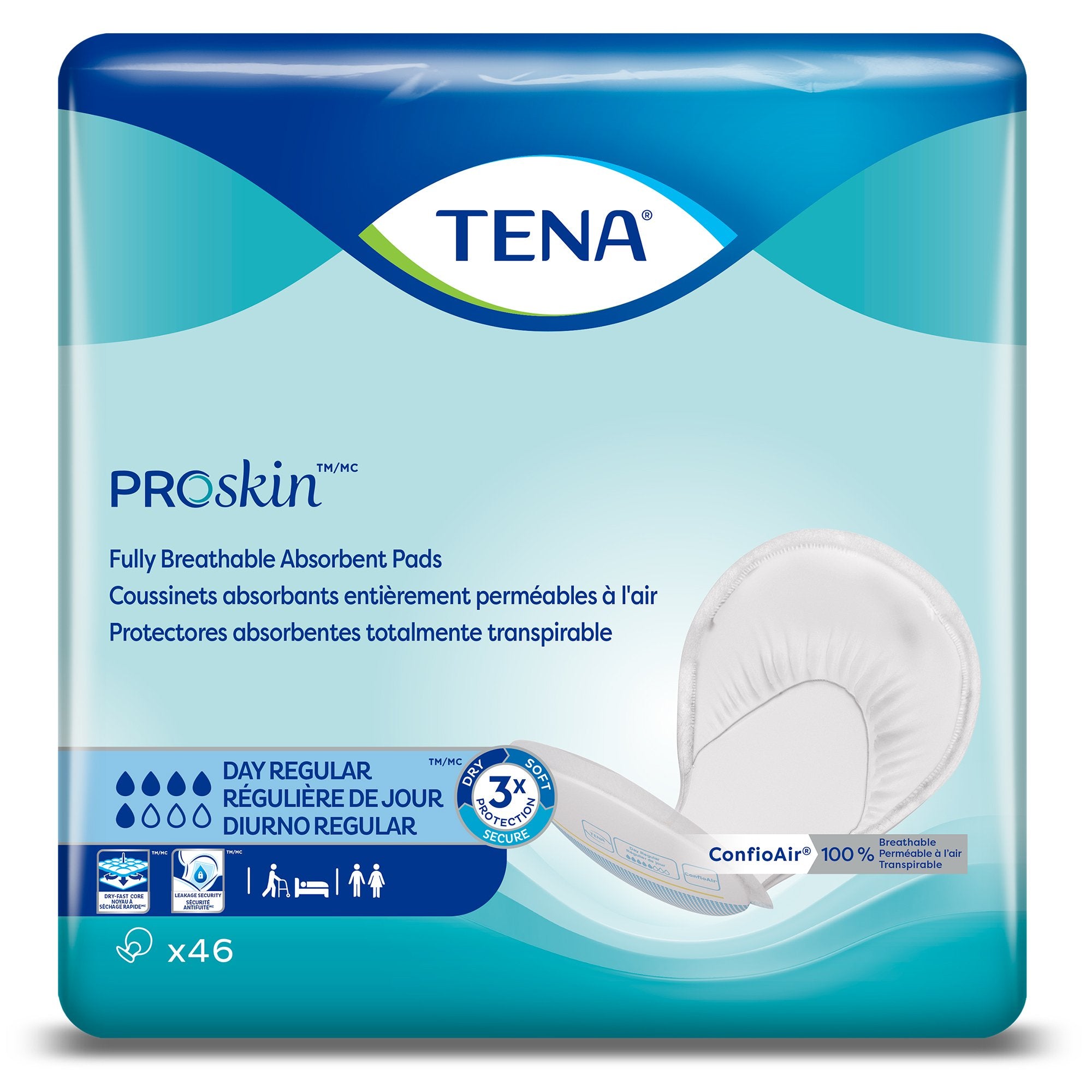 Essity HMS North America Inc - Incontinence Liner TENA ProSkin™ Day Regular 24 Inch Length Moderate Absorbency Dry-Fast Core™ One Size Fits Most [46/PK]